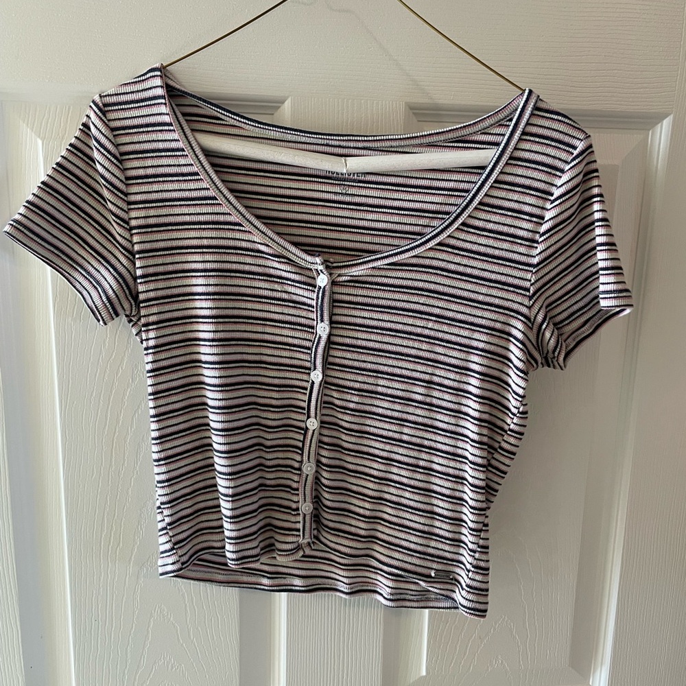 Hollister Striped Crop Top